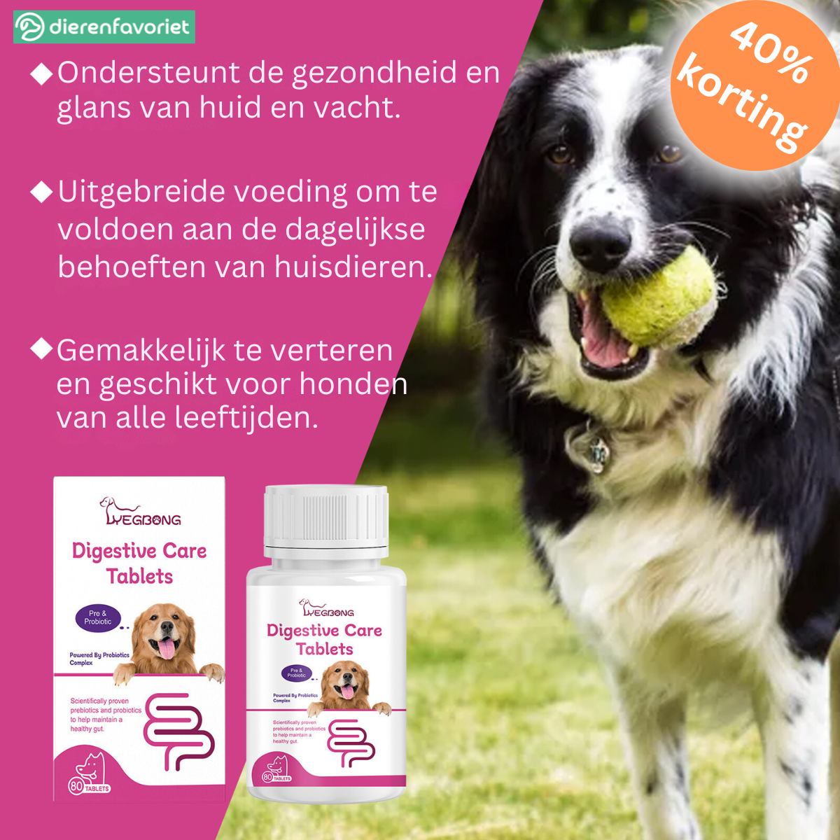 PawBiotic™ | Spijsverteringsondersteuning voor Huisdieren