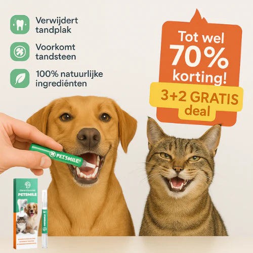 PetSmile™ | Zeg vaarwel tegen tandplak en een stinkende adem!